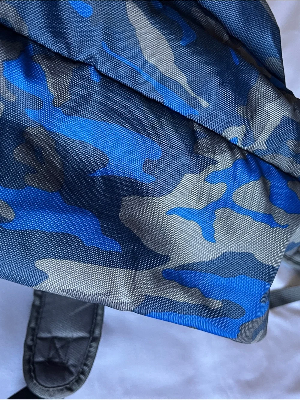Trans by JanSport Blue Camo Backpack School Bookbag Travel Daypack